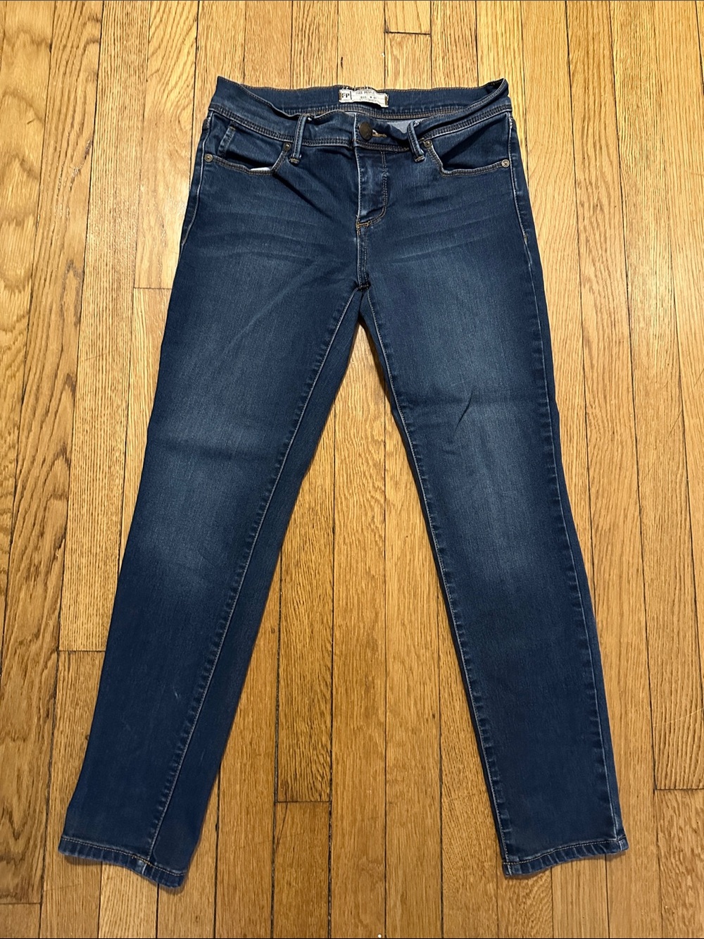 Free People Dark Blue Skinny Jeans